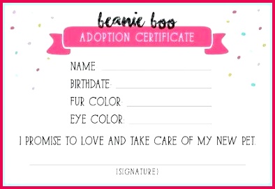 adoption certificate templates typing template speed test admission letter pet paw