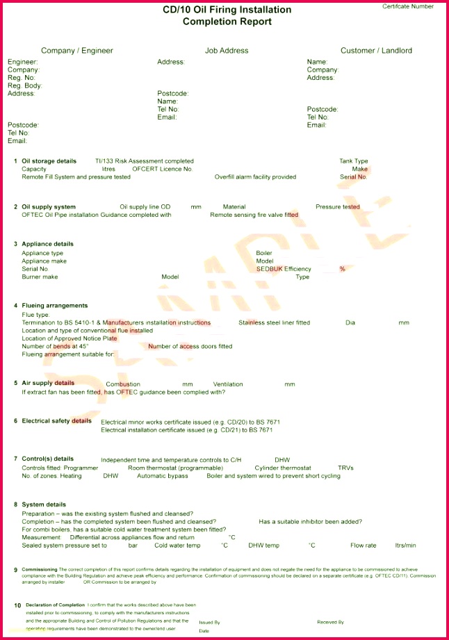 certificate of occupancy installation pletion sample copy electrical test template format in excel occ