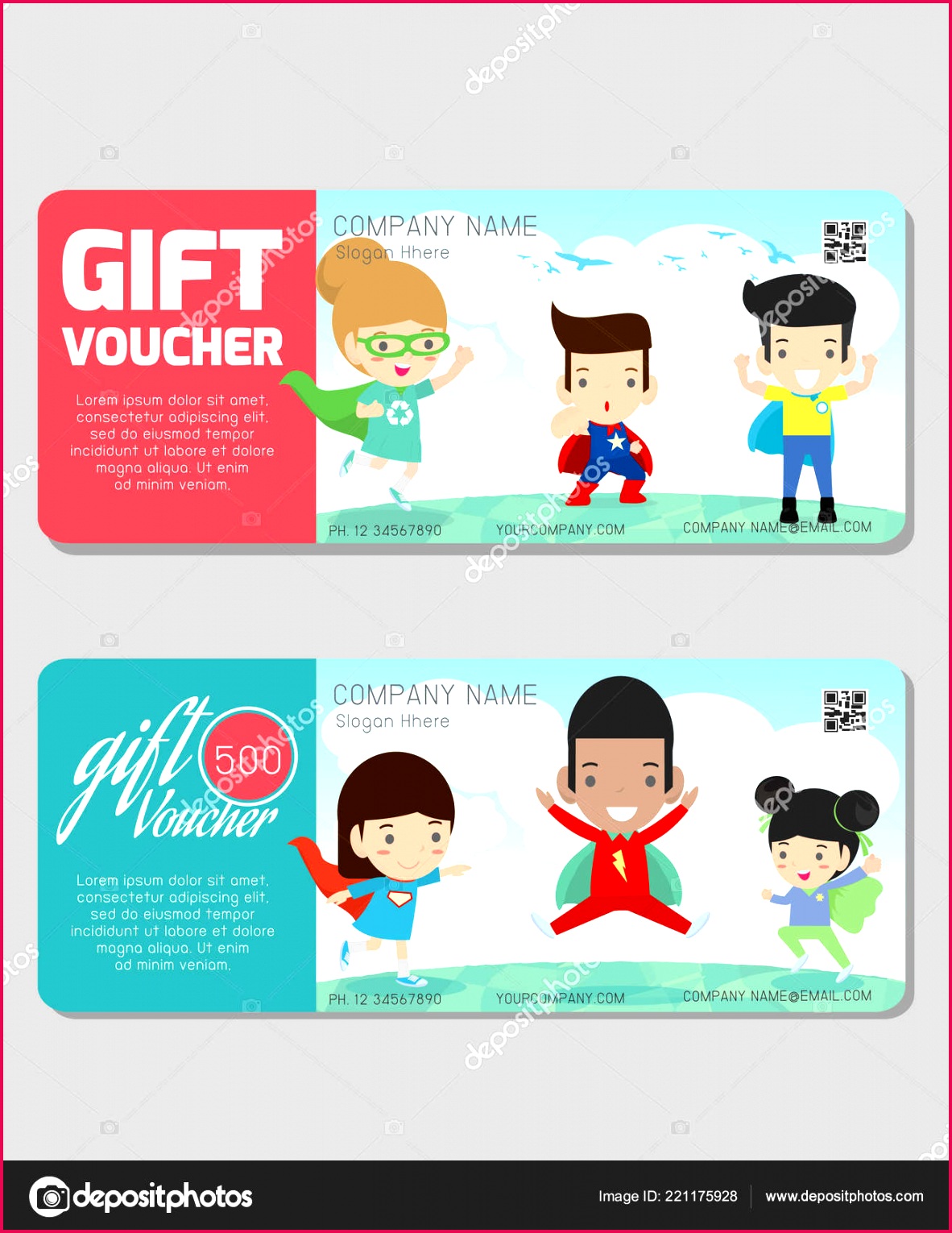 depositphotos stock illustration t voucher template modern pattern