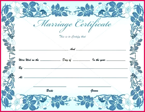 fake blank marriage certificate template printable wedding t license uk