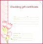 7 Wedding Gift Voucher Template Free