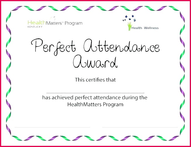 school perfect attendance certificate best award template templates free word