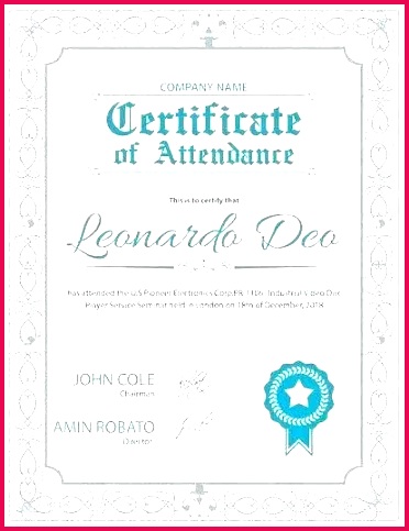 course attendance certificate template word templates of document sample and samples free downl