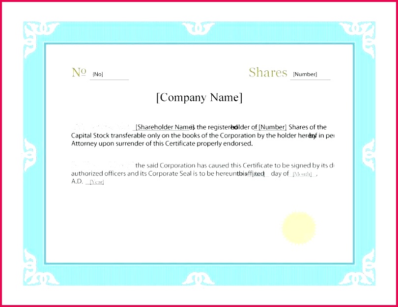 stock certificate form template business entity laws s corporation corporate word stock certificate templates word
