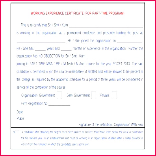 bunch ideas of work certificate template 7 free word document service sample format experience letter pletion job 6