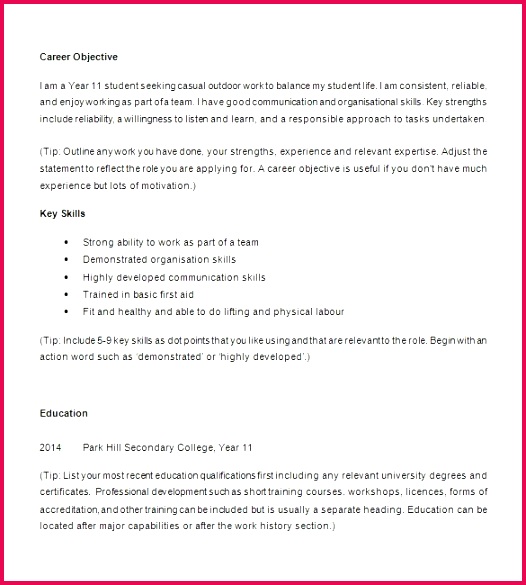 First Job Resume No Experience Examples Resume First Job Fresh Fresh Examples Resumes Ecologist Resume 0d