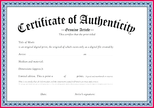 signature certificate of authenticity template free printable certificate authenticity templates how to signature certificate of authenticity template