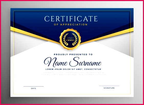 elegant blue gold diploma certificate template 1017