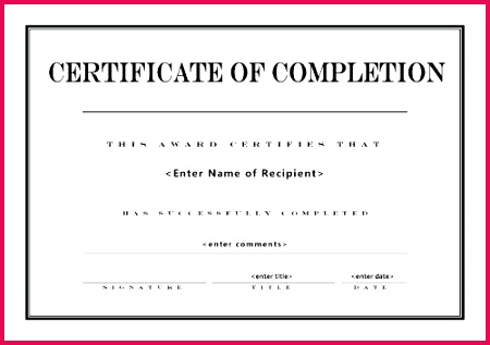 certificate of pletion landscape engraved course attendance template perfect pdf