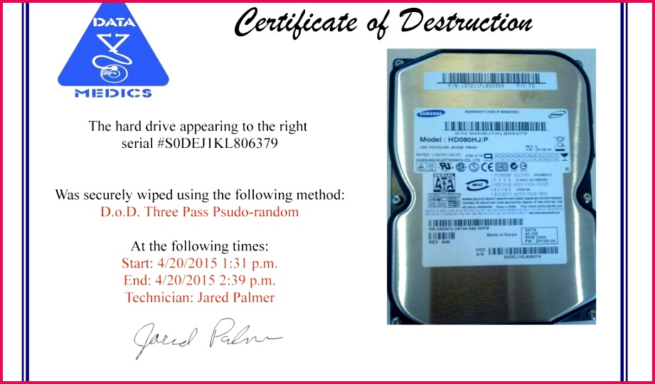 hard drive certificate of destruction template free hard drive wiping services hdd destruction of hard drive certificate of destruction template 1024x600