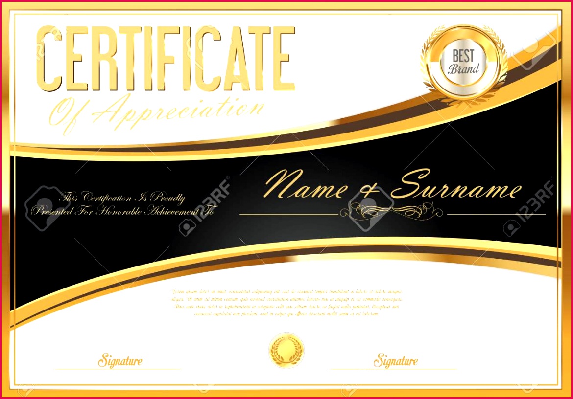 certificate retro design template