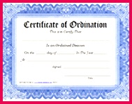 blank certificate of ordination deacon