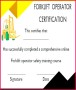 4 forklift Certification Card Template Download