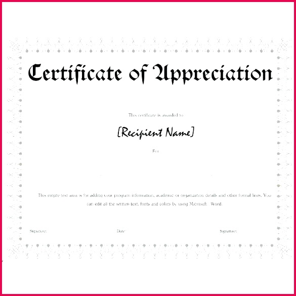certificates certificates of appreciation templates for word free appreciation free blank music certificate templates