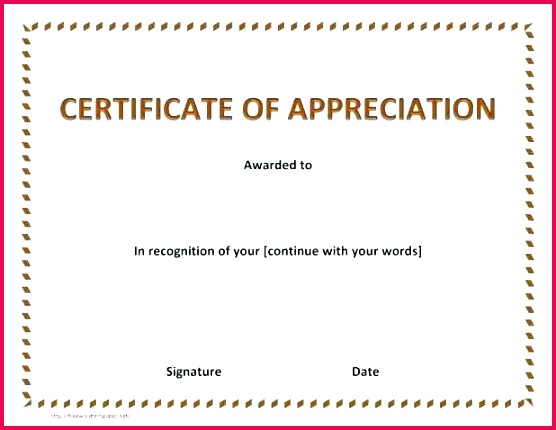 certificates of appreciation templates for word certificate template lovely doc ce