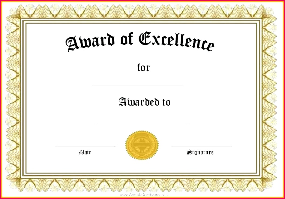 free certificate templates word award template of recognition funny for fre