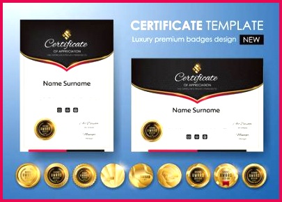 stock vector certificate template with luxury pattern diploma vector illustration and vector luxury premium badge