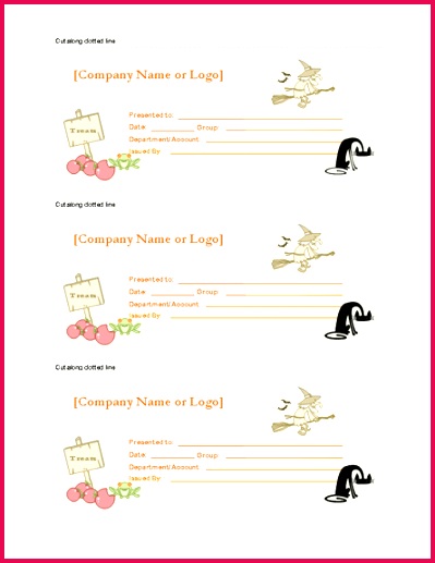 Halloween t certificates – Microsoft Word Template 399517 TR