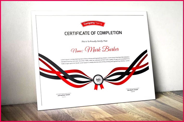Certificate of pletion template on Envato Elements