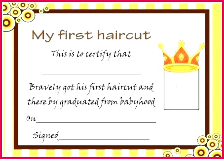 my first haircut certificate template – skrecharge 454323 my first haircut certificate template free info