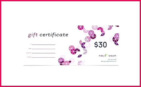 nail salon t certificate template beauty shop