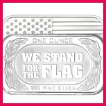 1oz we stand for the flag silver bar rev obv 170x170