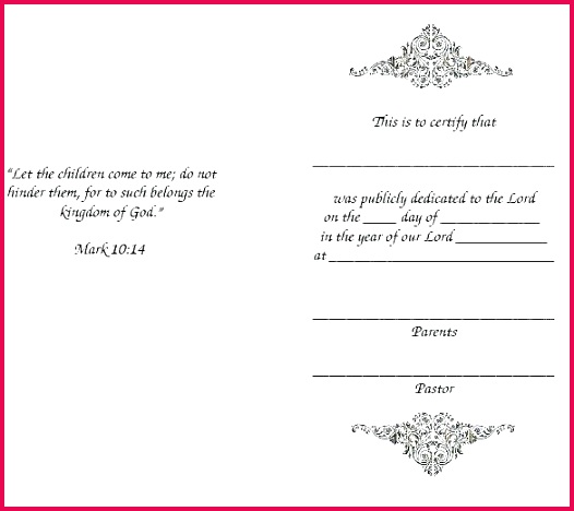 baby dedication birth certificate template luxury child free singing
