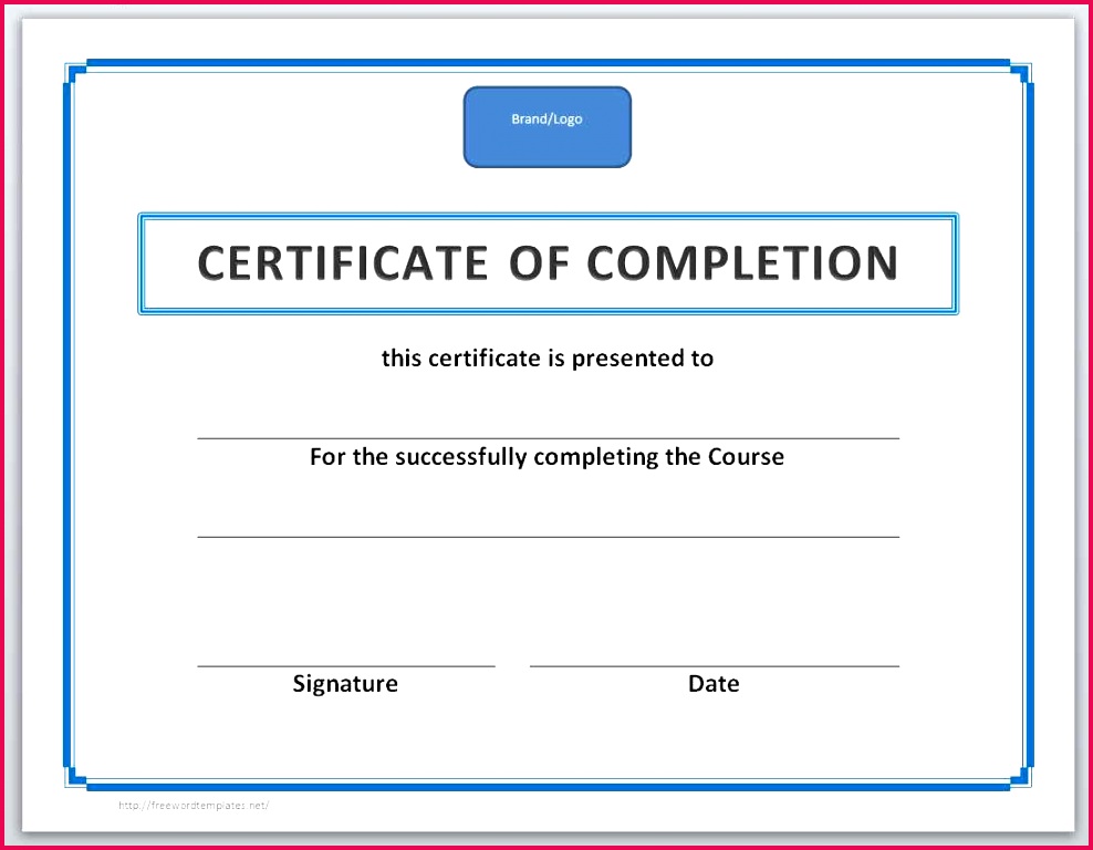 014 certificate of achievement template word pletion