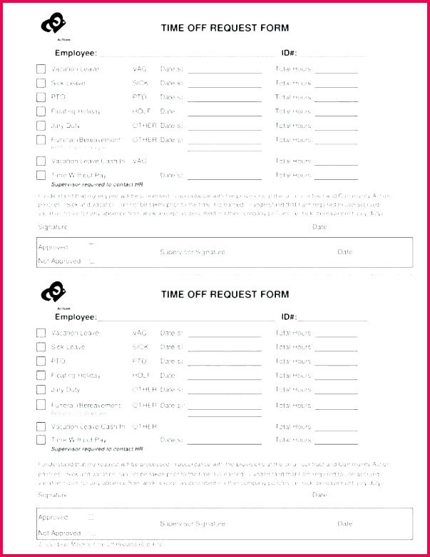vacation request form template luxury time off policy sick leave free employee sample best of