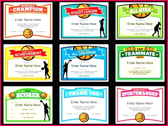 basketball awards grid one sports award certificate template word best templates for girls