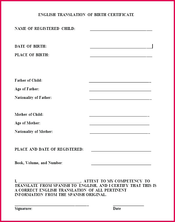 certificate translation template of translated birth post mexican awesome sample new de