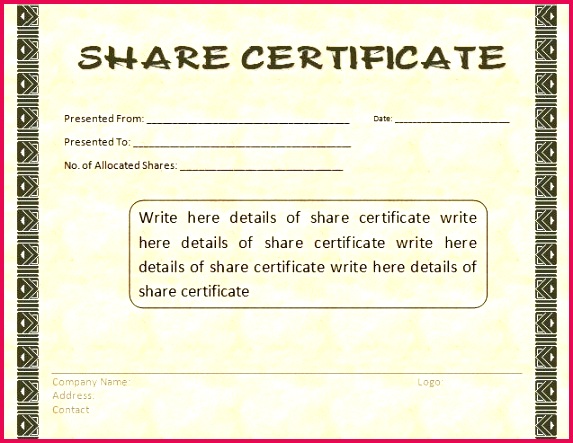 share certificate templates 3 free printable ms word formats pany template 1 panies house
