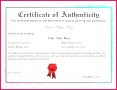 5 Templates Of Certificate Of Authenticity