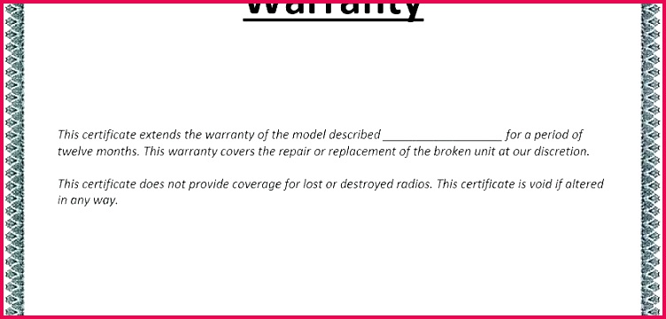 free roof certification template warranty payment guarantee letter written maker certificate of sample