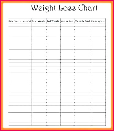 behavior tracking chart template weight loss blank weekly certificate templates free charts printable goal