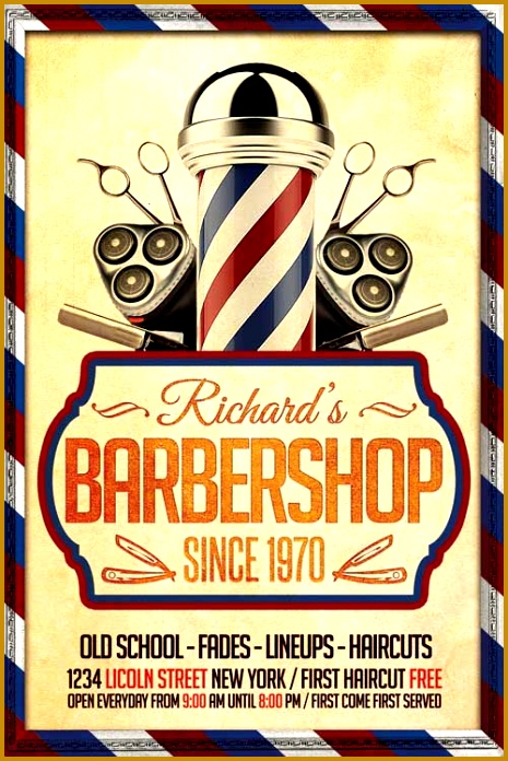 Barber Shop Flyer Template 696465