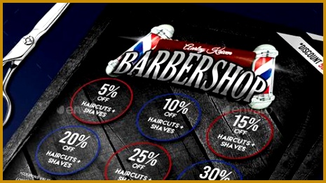 Barbershop Flyer Roll Up Banner 465262