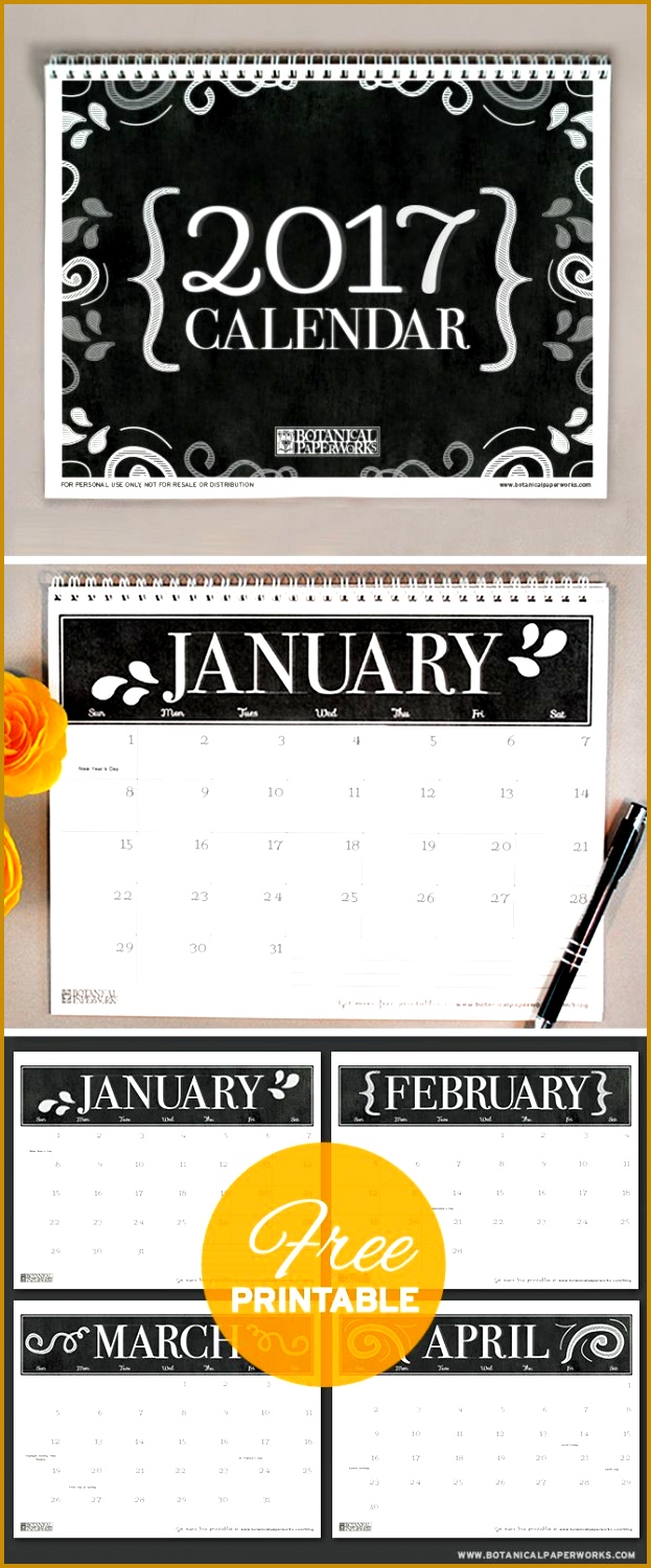 6 Calendar Sample Design | FabTemplatez