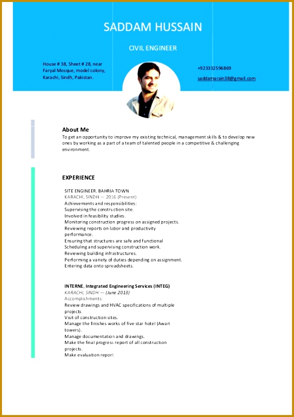 Cv civil engineer saddam hussain 01 pdf About Me To an opportunity to improve my existing technical management skills & to 839593