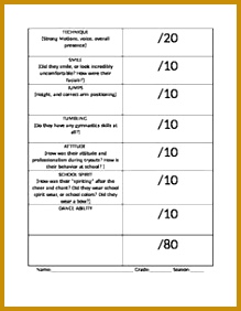 Dance Competition Score Sheet 44820 Tryout Score Sheets Cheer Pinterest 304236
