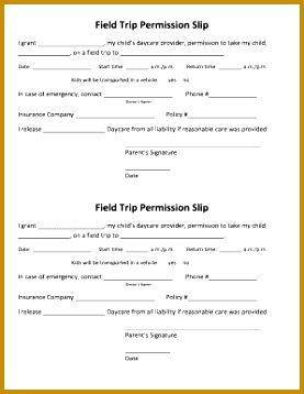 Field Trip Permission Slip DaycareAnswers 277358