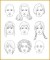 4 Drawings Of Women’s Faces