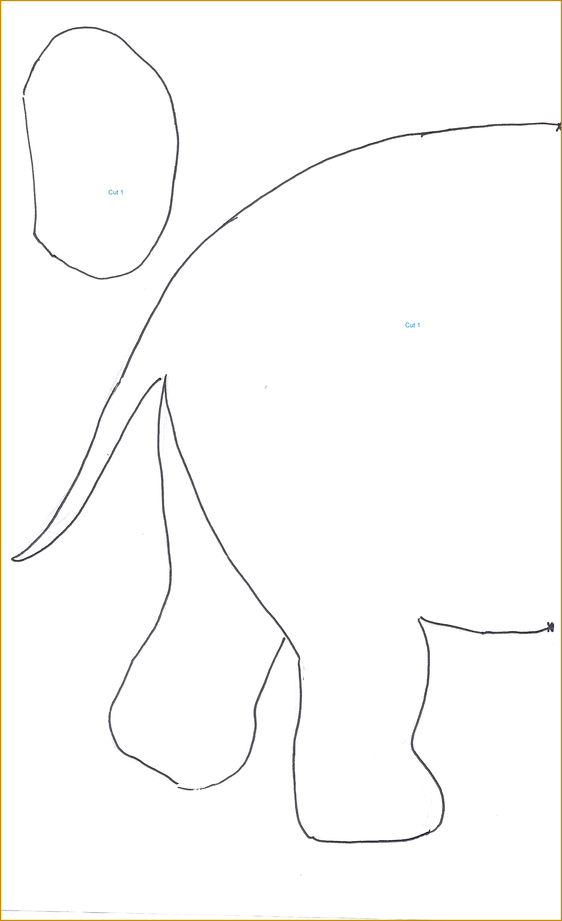 Elephant Cut Out Template 00034 Upcycled Shamwow Elephant Baby Placemat Home Crafts 34652113