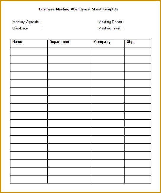 Sign In Sheet Templates 52 Free Word Excel Pdf Documents 652544