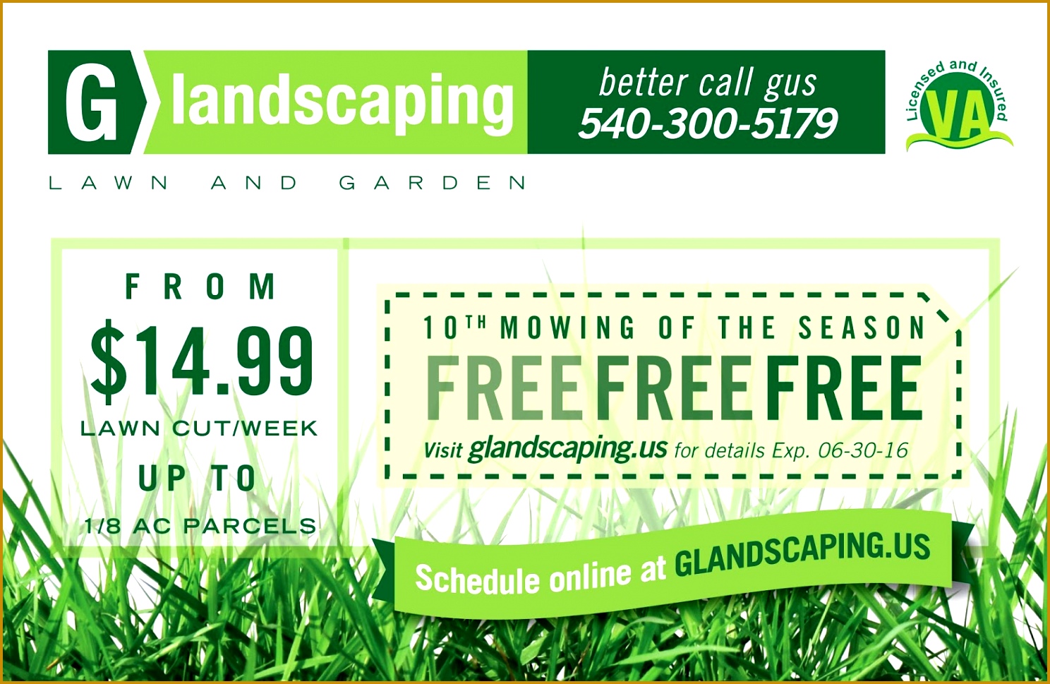 Flyer and Yard Sign for G Landscaping 1488969