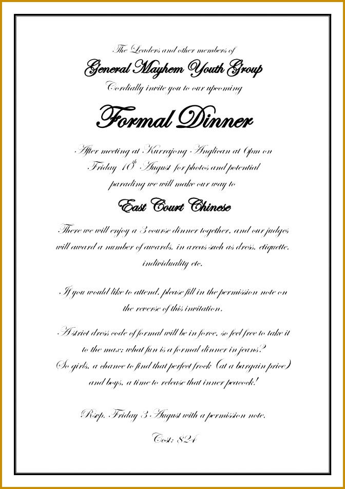 Business Dinner Invitation Sample 8 business dinner invitation dinner invitation templates free 952672
