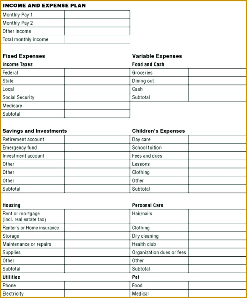 Free Personal Financial Statement Template And Year End Financial 952789