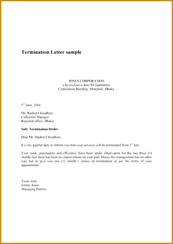 Collection of Solutions How To Write A Termination Letter In Format Layout 784556