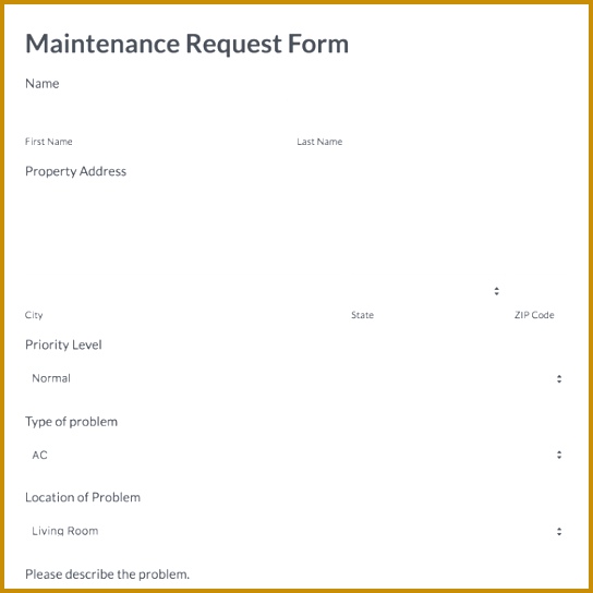 maintenance request form 544544
