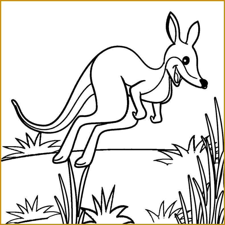 Printable Kangaroo Coloring Pages 790790